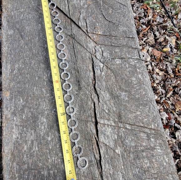 Women"s Silver Waist Chain Hippie Belt. - Picture 3 of 4